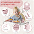 10 Pcs Silicone Baby Feeding Set w/ Suction (Sakura Pink)