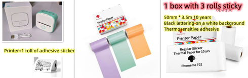 Portable Mini Thermal Label Printer w/ Bluetooth