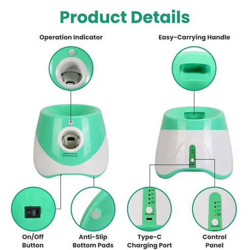 Automatic Dog Ball Launcher w/ 6 Balls & 3 Adjustable Distances