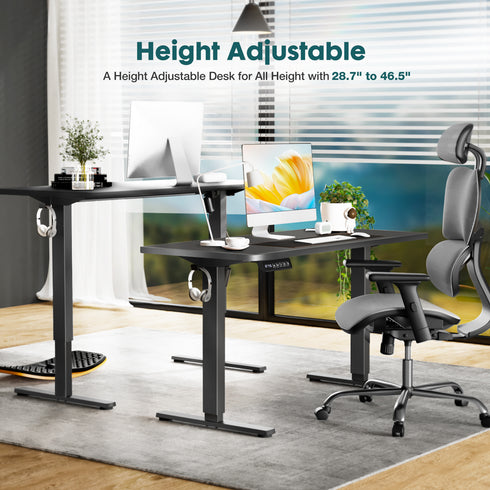 Electric Adjustable Height Standing Desk (Sit-to-Stand) w/ Splice Board