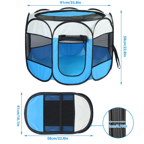 Portable Foldable Pet Tent & Exercise Pen