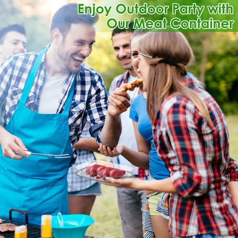 Stackable Deli Meat Container w/ Lid for Fridge