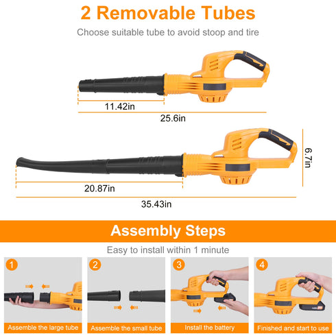 Cordless Leaf Blower w/ 2 Batteries