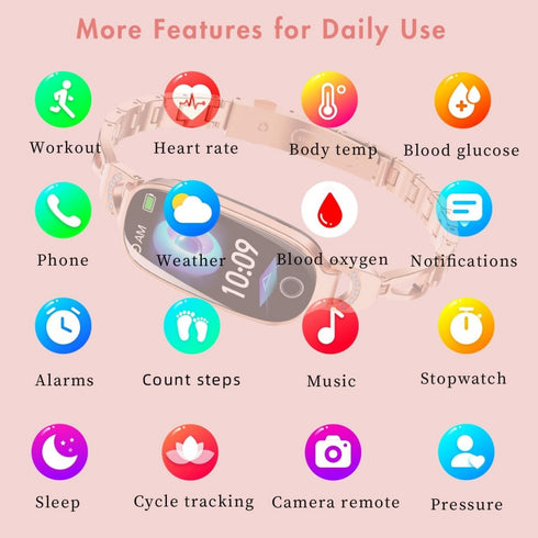 Waterproof Smart Watch w/ Fitness & Health Tracking