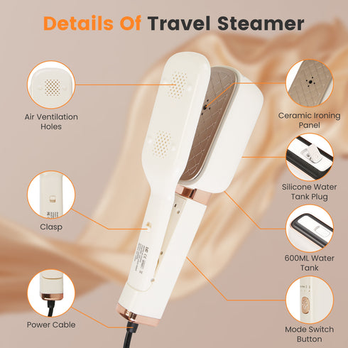 3-In-1 Portable Steam Iron & Travel Steamer
