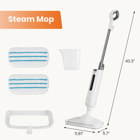 Steam Mop for Floor Cleaning w/ 2 Pads