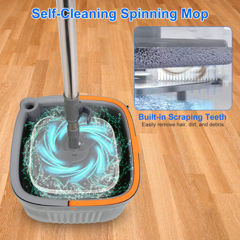 Spin Mop & Dual Compartment Bucket System