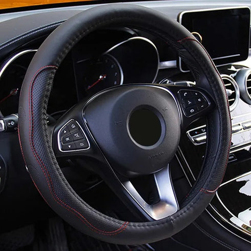Universal Fiber Leather Steering Wheel Cover