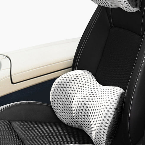 Memory Foam Car Headrest & Lumbar Support Cushion Set