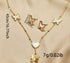 Gold Butterfly & Heart Jewelry Set