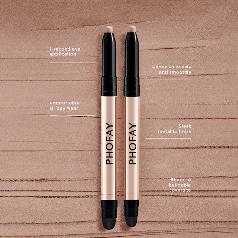 Eyeshadow Stick - Easy to Apply, Waterproof, Built-in Smudger