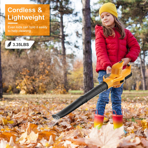 Cordless Leaf Blower w/ 2 Batteries