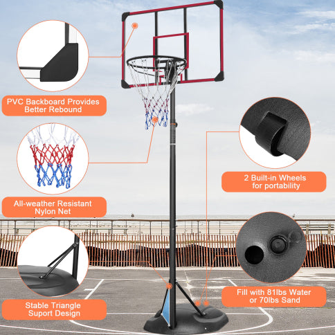 Portable Adjustable Basketball Hoop