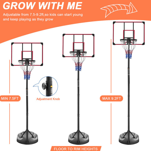 Portable Adjustable Basketball Hoop