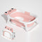 Foldable Baby Bathtub w/ Cushion & Thermometer