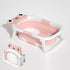 Foldable Baby Bathtub w/ Cushion & Thermometer