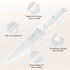 15 Pcs White Carbon Steel Kitchen Knife Set w/ Wooden Block, Sharpener & Scissors