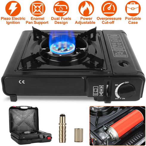 3300W Portable Dual Fuel Camping Stove w/ Case