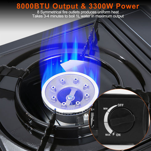 3300W Portable Dual Fuel Camping Stove w/ Case