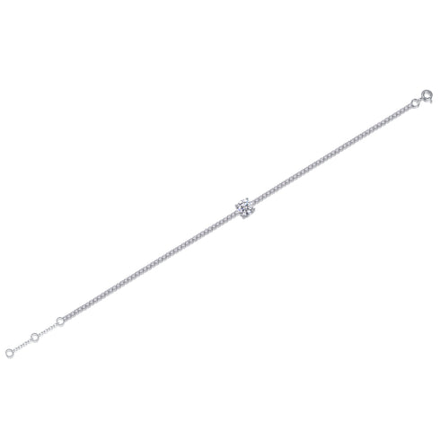 Dawn Dew Moissanite Silver Bracelet
