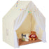 Kids Yurt Play Tent (Beige) w/ Mat & Lamp