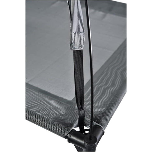 Outdoor Portable Grey Pet Dog Bed w/ Shade Awning