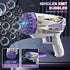 Purple 60-Hole Automatic Bubble Gun