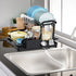 2-Tier Dish Drying Rack w/ Drainboard & Utensil Holder
