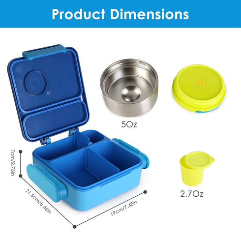 Kids Thermal Lunch Box w/ Insulated Bag & Utensils