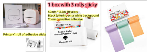 Portable Mini Thermal Label Printer w/ Bluetooth