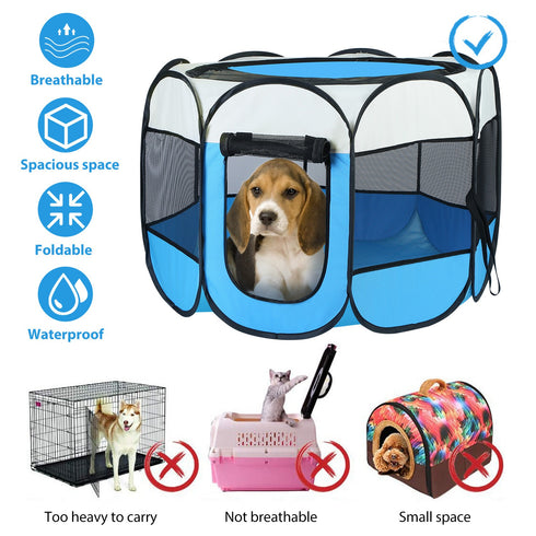 Portable Foldable Pet Tent & Exercise Pen