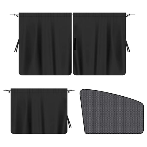 5 Pcs Car Privacy Curtains & Sun Shades