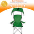 Foldable Beach Canopy Chair Sun Protection Camping Lawn Canopy Chair 330LBS Load Folding Seat