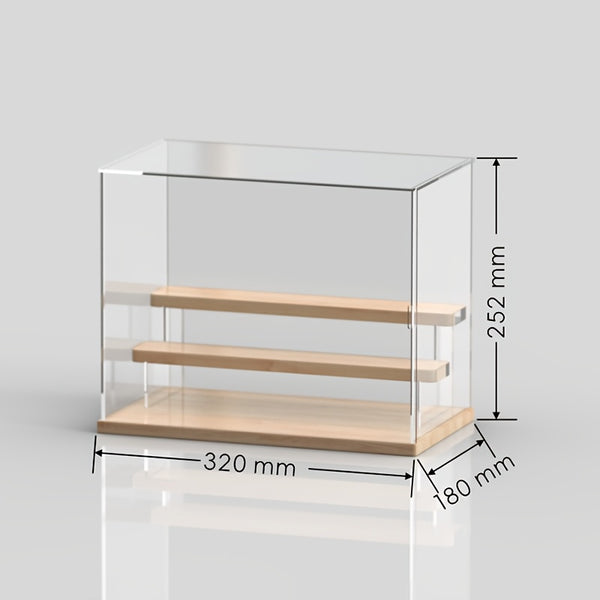 Box Storage Box w/ Adjustable Partitions & Transparent Display