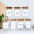 12 Pcs Square Spice Jars Set w/ 72 Stickers/Labels