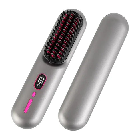 Cordless Negative Ion Hair Straightener Brush