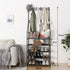 5-Tier Narrow Shoe Rack & Coat Rack Combo