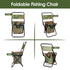 Foldable Fishing Chair w/ Backrest & Built-In Cooler Bag