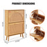 hoe Cabinet w/ 2 Flip Drawers - Rattan Doors