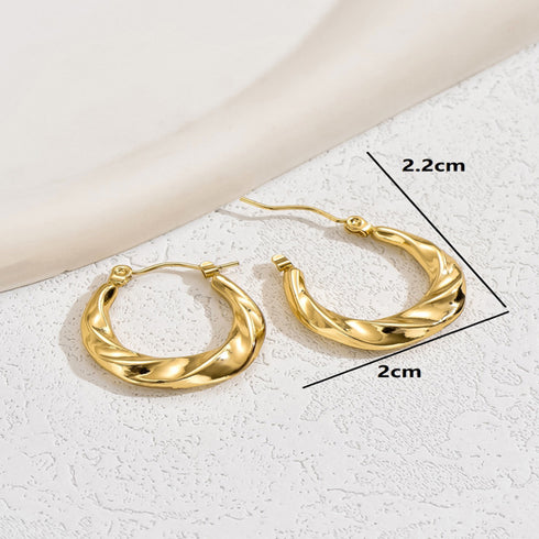 Light Luxury Zircon Copper Drop Earrings