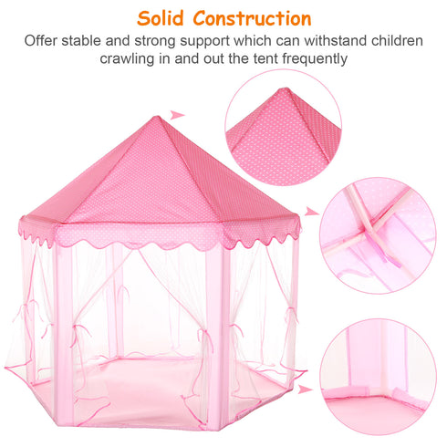 Princess Castle Play Tent for Girls (Indoor/Outdoor)
