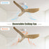 Modern ABS Ceiling Fan w/ Three Parasol Blades & Light