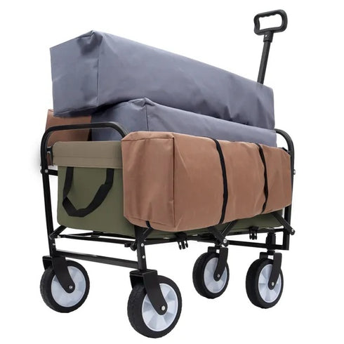 Collapsible Foldable Utility Wagon Cart w/ All-Terrain Wheels