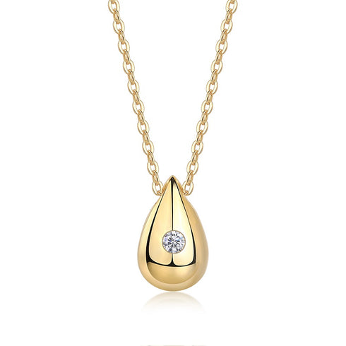 Moissanite Water Drop Pendant Necklace