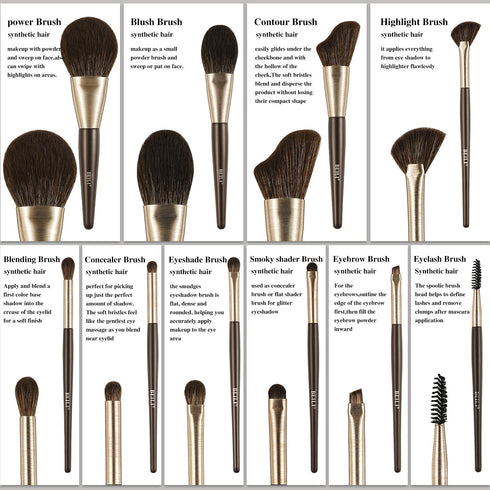 10PCS Makeup Brush Set