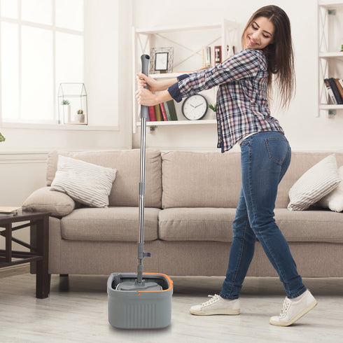 Spin Mop & Dual Compartment Bucket System