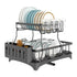 2-Tier Dish Drying Rack w/ Drainboard