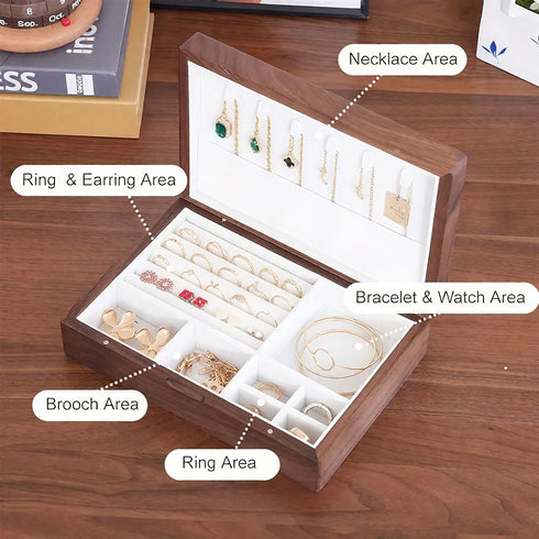 Retro Solid Wood Jewelry Storage/Display Box