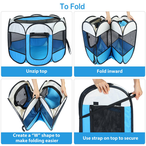 Portable Foldable Pet Tent & Exercise Pen