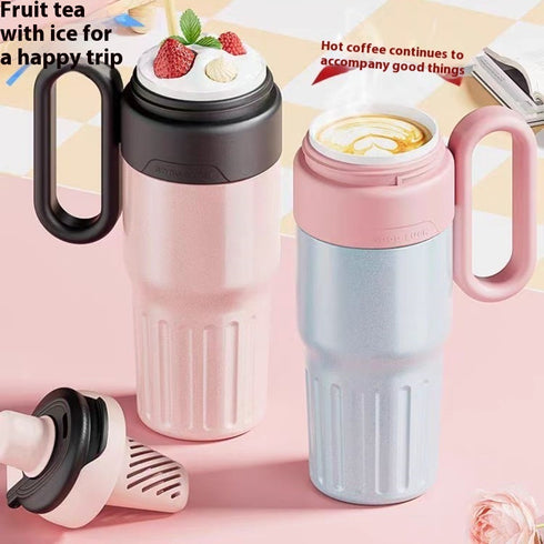 780ml Gradient Thermal Cup - Stainless Steel Straw Mug